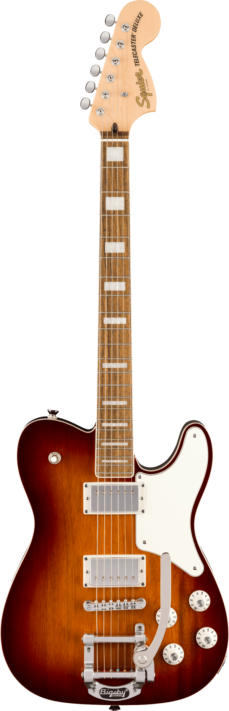 Squier Paranormal Troublemaker Telecaster Deluxe Bigsby - Laurel Finge