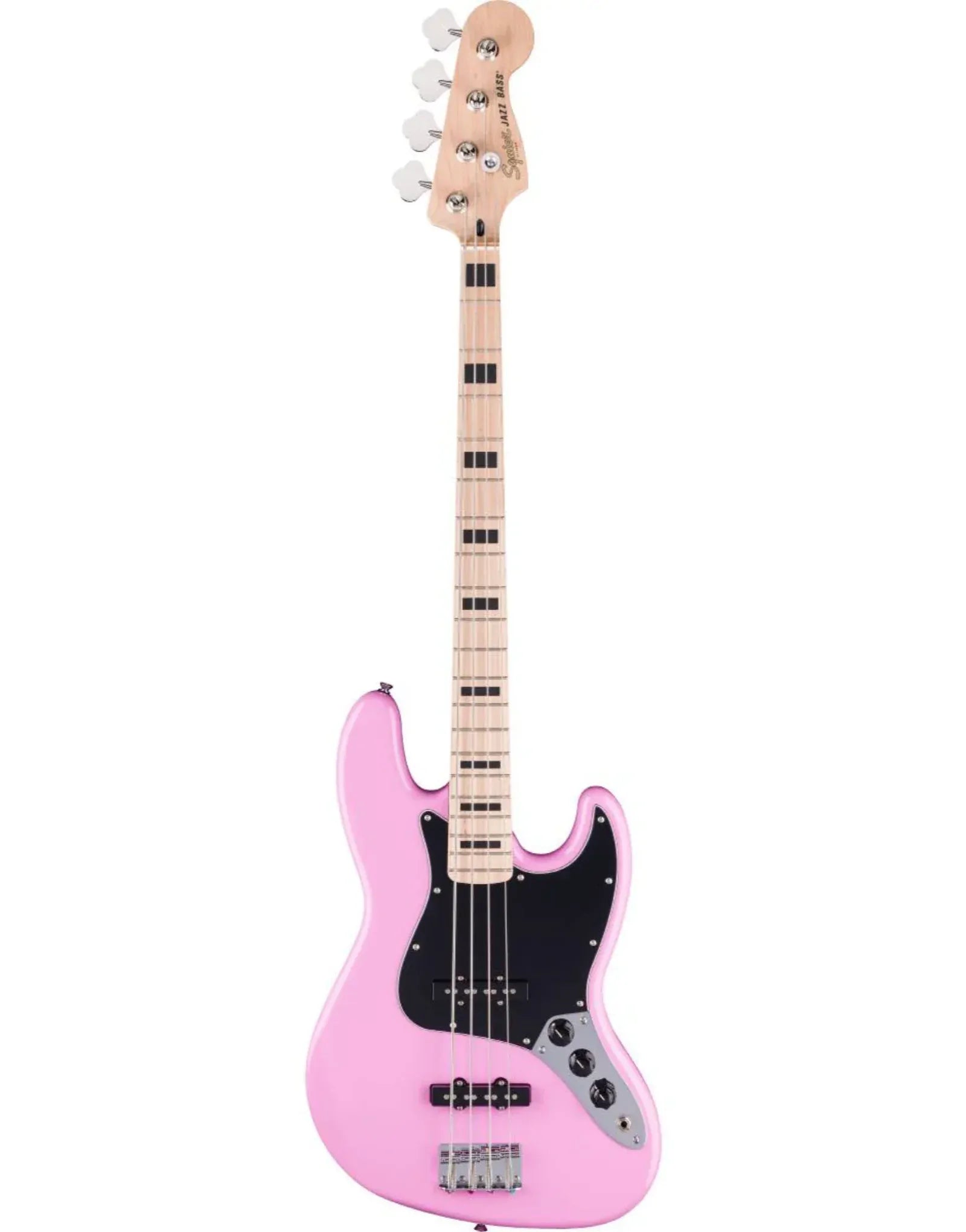 ち*様 Squier Jazz Bass ピンク Squier FSR Affinity Series Active Jazz Bass - Maple Fingerboard - Blac