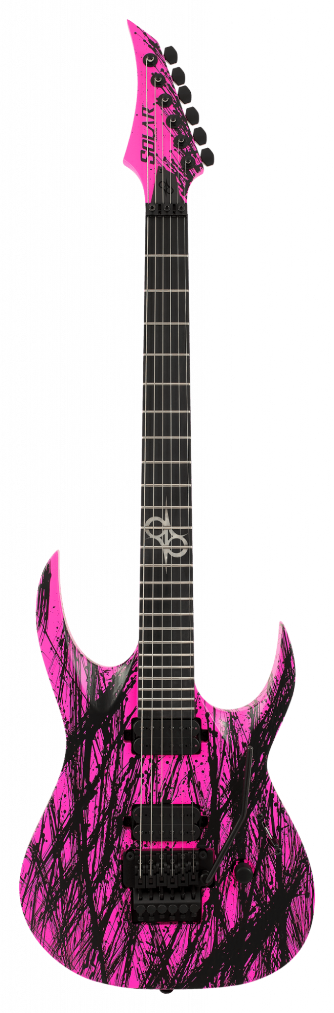 Solar A2.6FRPN Canibalismo Electric Guitar - Pink Neon Matte Canibalis