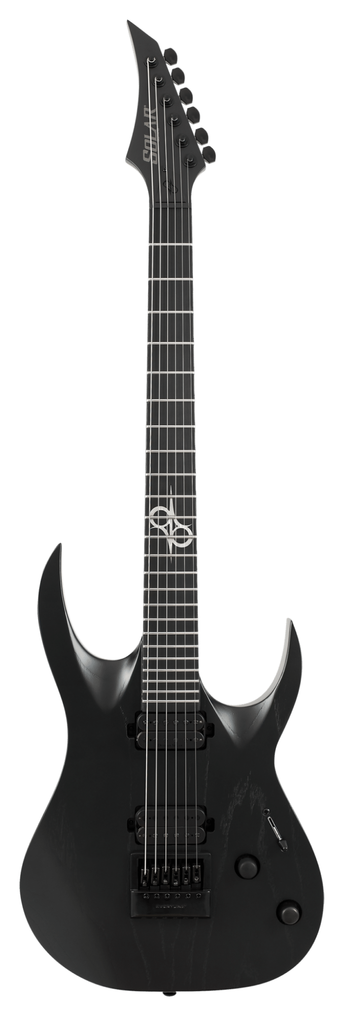 Solar Guitars A1.6 BOP EVERTUNE スルーネック Solar A1.6BOP+ Electric Guitar - Black Open Pore Matte | Better Music