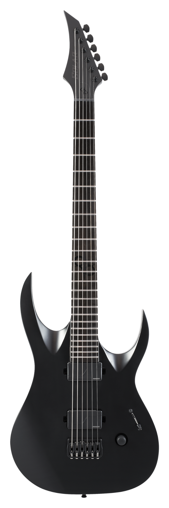 Solar A1.6ATG Baritone MkII Electric Guitar - At The Gates - Carbon Bl