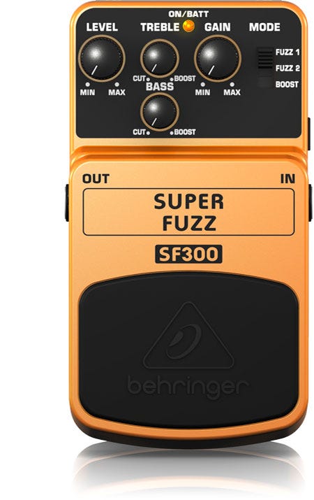 fuzz pedal behringer Behringer SF300 Super Fuzz Pedal