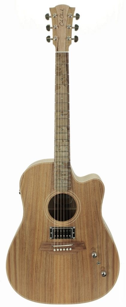 Cole Clark FL2EC-BLBL-HUM Acoustic Guitar w/Humbucker Pickup + Case -