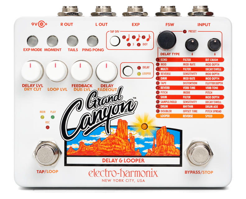 Electro Harmonix Grand Canyon Delay/Looper Pedal | Better Music