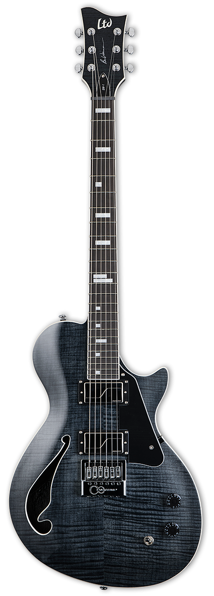 ギター ESP LTD BW-1 EverTune See Thru Black ESP LTD BW-1 Evertune Ben Weinmen Guitar w/Case - See Thru Black