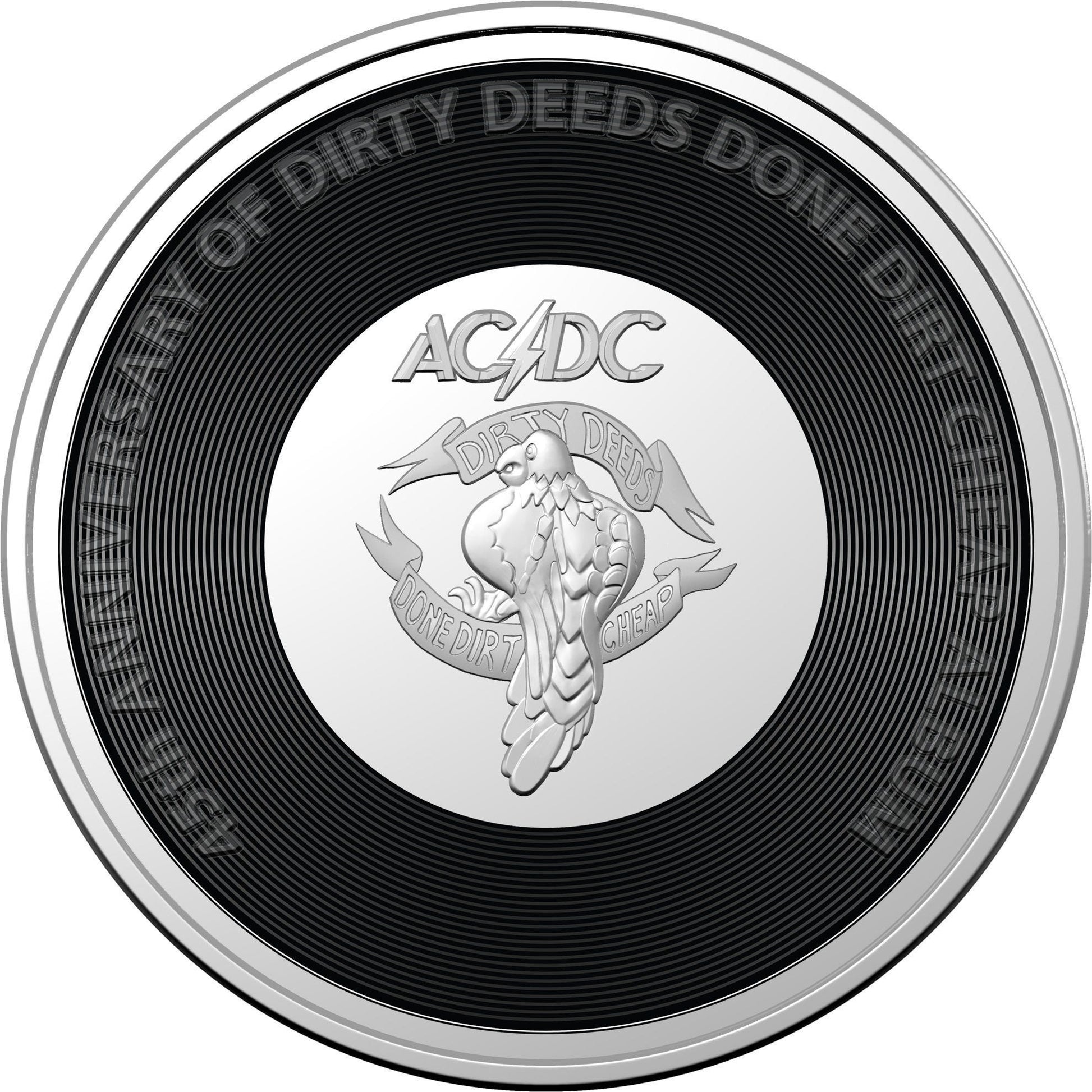 Royal Aust. Mint AC/DC 20c Uncirculated Coin - Dirty Deeds Done Dirt Cheap