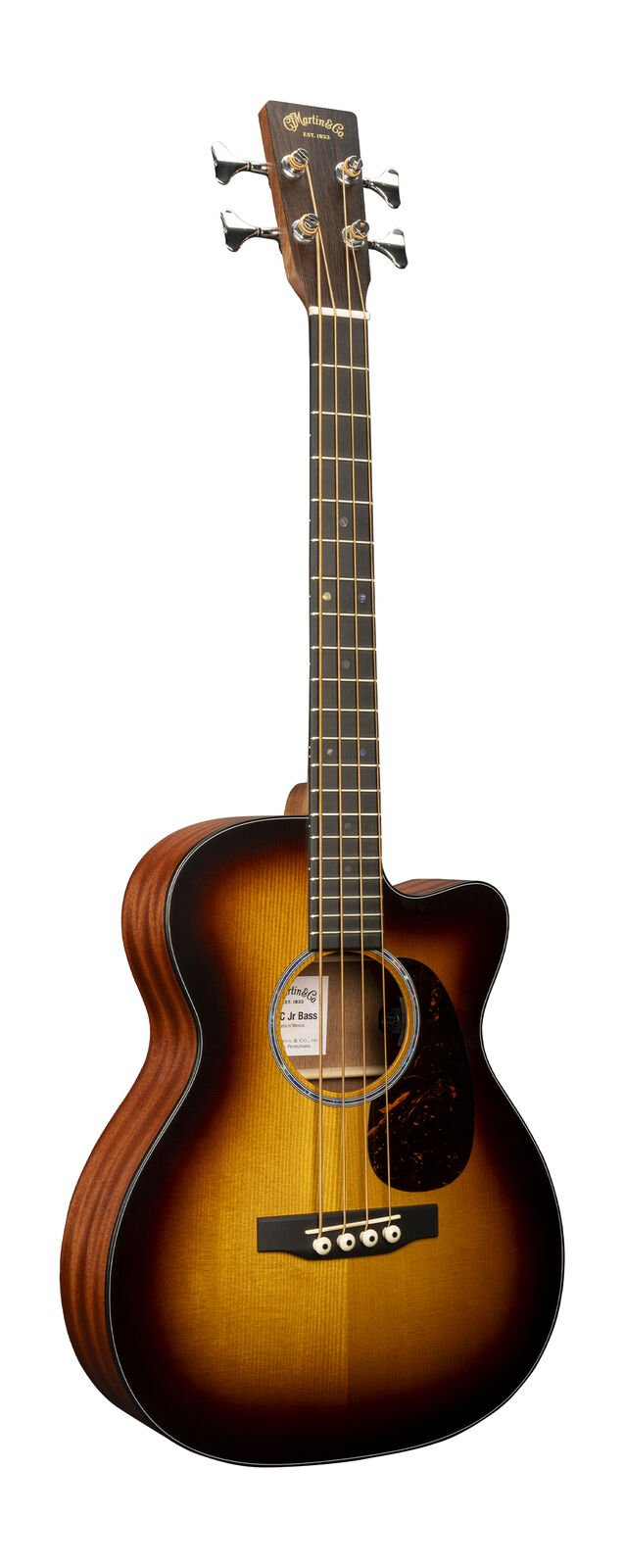 Martin Junior Series 000C JR-E BASS Travel Acoustic Electric Bass - Burst