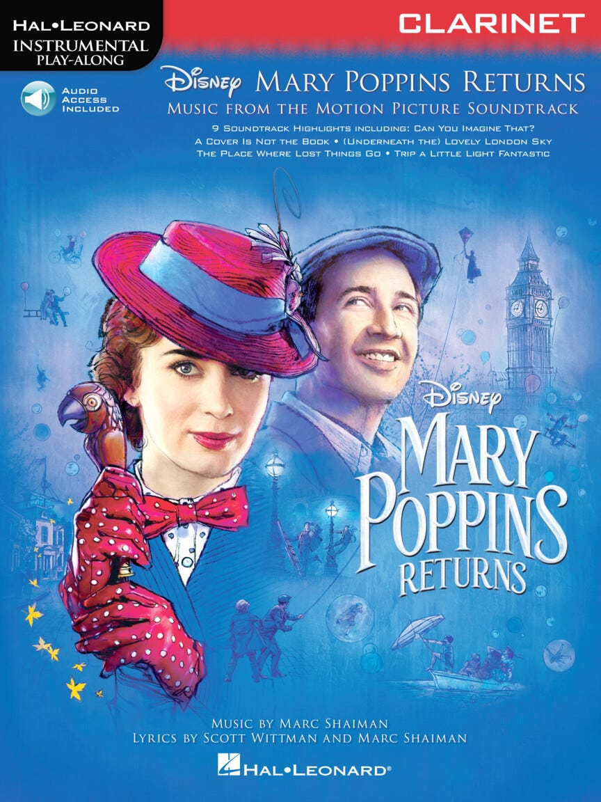 Mary Poppins Returns for Clarinet BK/OLA / (Hal Leonard)