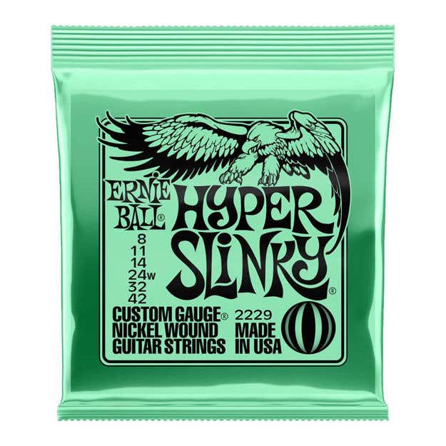 Ernie Ball Hyper Slinky Electric Guitar Strings - 8-42 (2229)
