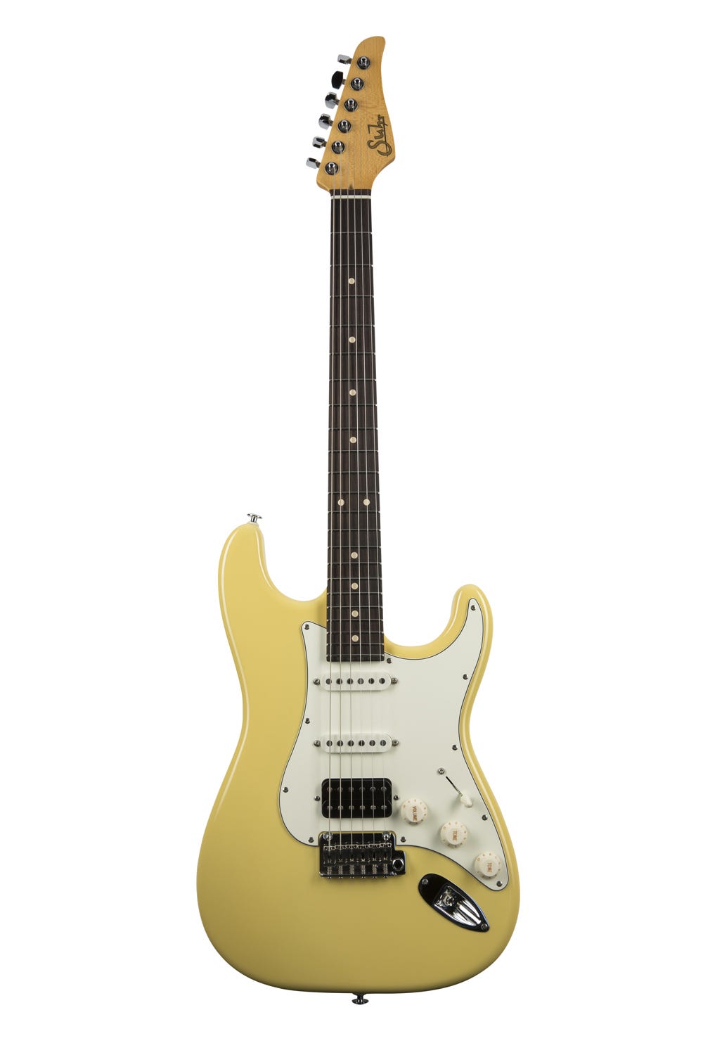 Suhr Classic S HSS Electric Guitar w/Case - Vintage Yellow RW