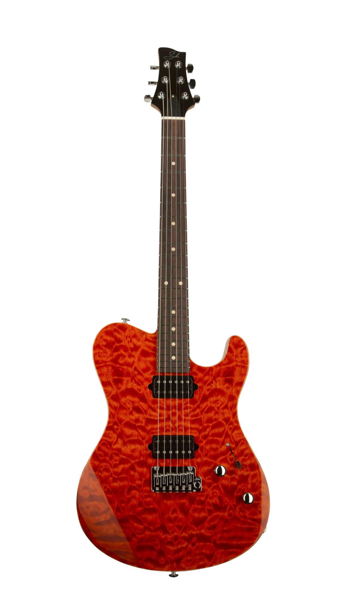 Suhr OSO Short Scale Electric Guitar - Mahogany - Orange Stain RW - 2-Post