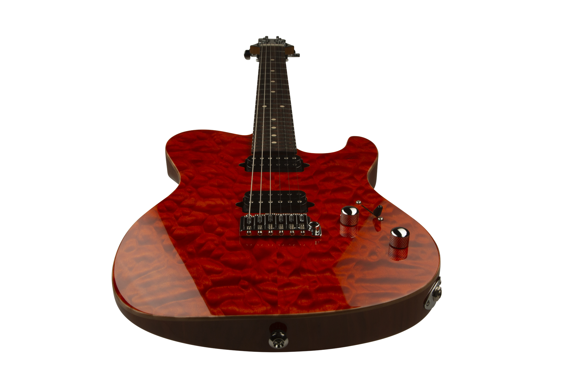 Suhr OSO Short Scale Electric Guitar - Mahogany - Orange Stain RW - 2-Post