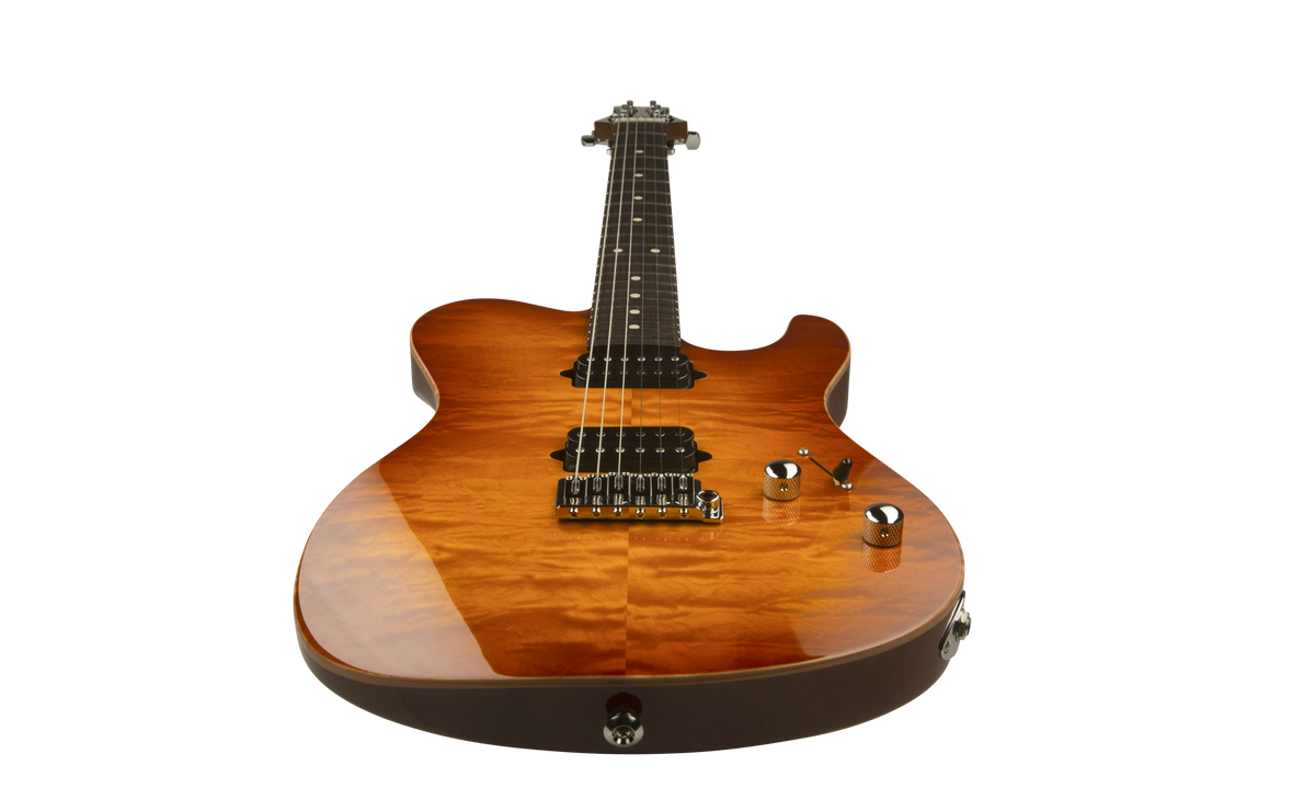 Suhr OSO Electric Guitar - Alder - Tea Burst RW - 2-Post Tremolo
