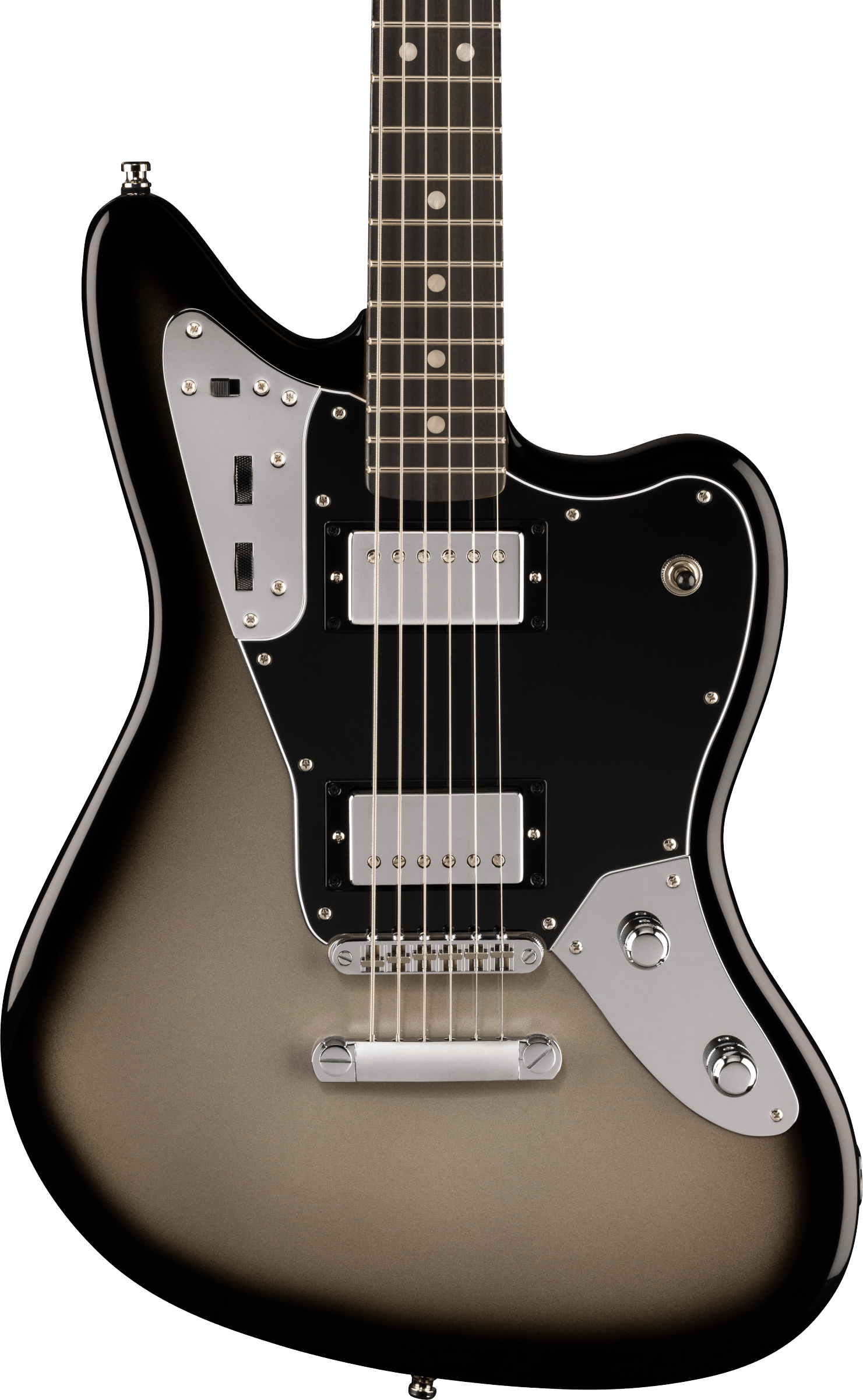 Fender Limited Edition Player Fusion Jaguar Baritone - Ebony Fingerboard - Silverburst