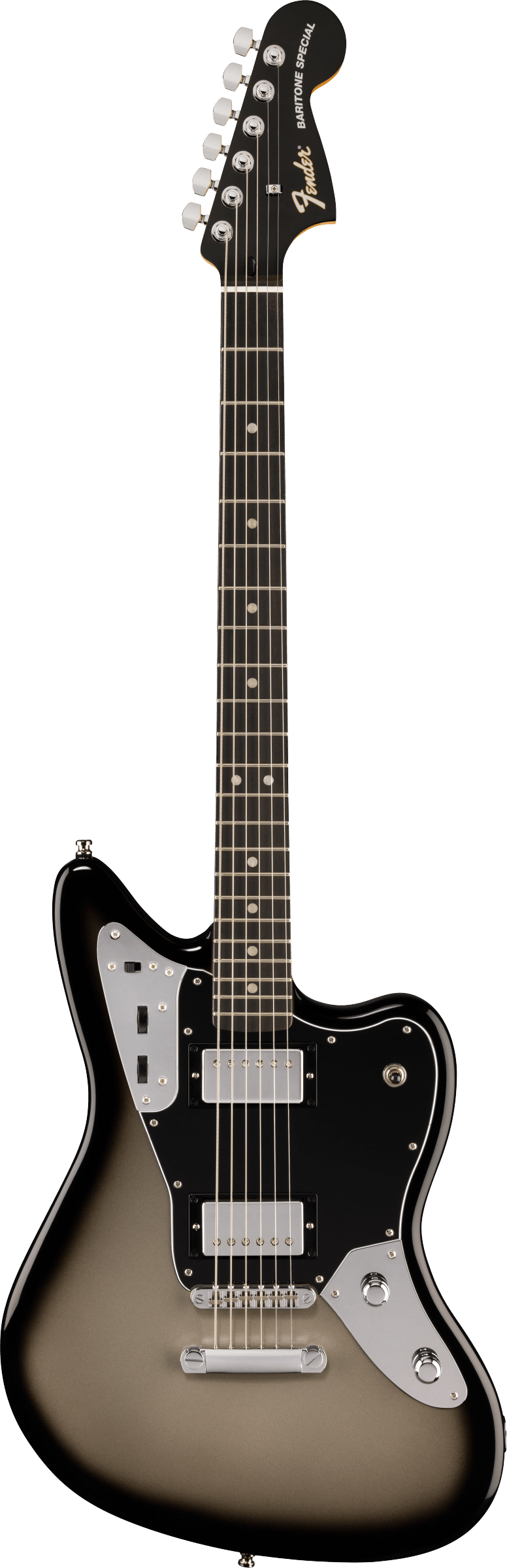 Fender Limited Edition Player Fusion Jaguar Baritone - Ebony Fingerboard - Silverburst