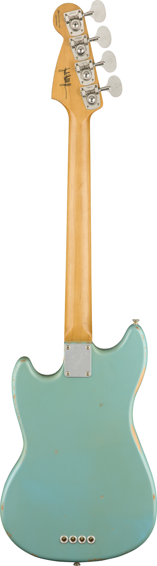 Fender JMJ Roadworn Mustang Bass w/Gigbag - Faded Daphne Blue RW