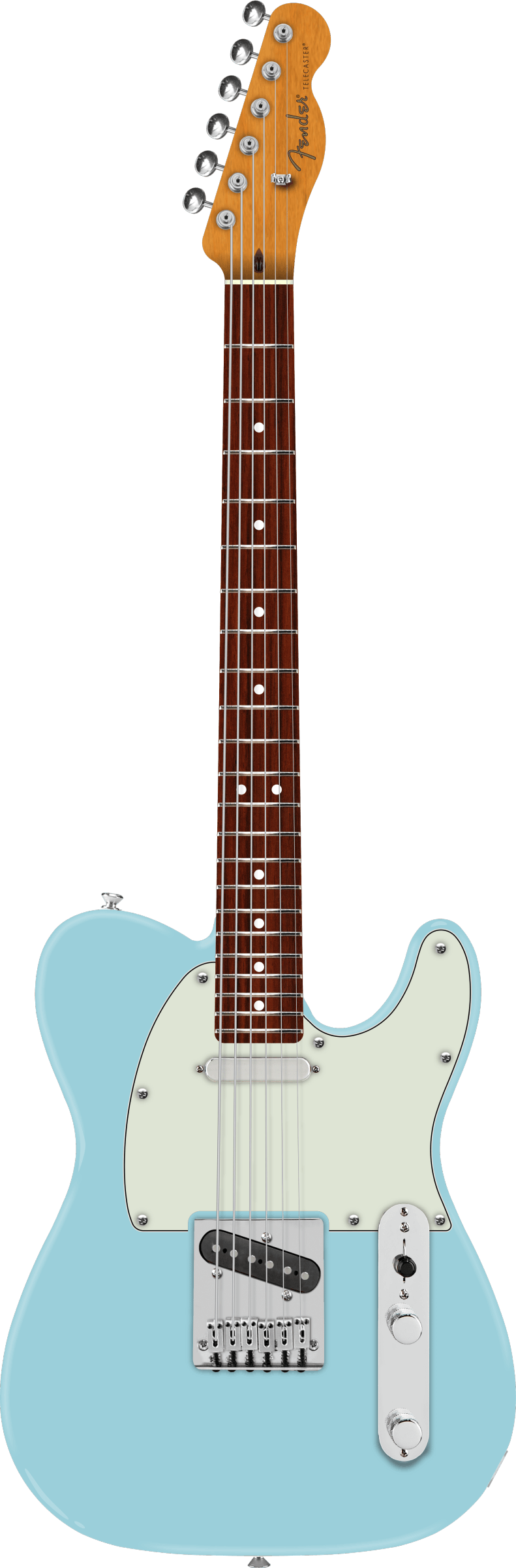 Fender 75th Anniversary Player II Telecaster - Rosewood Fingerboard. Daphne Blue