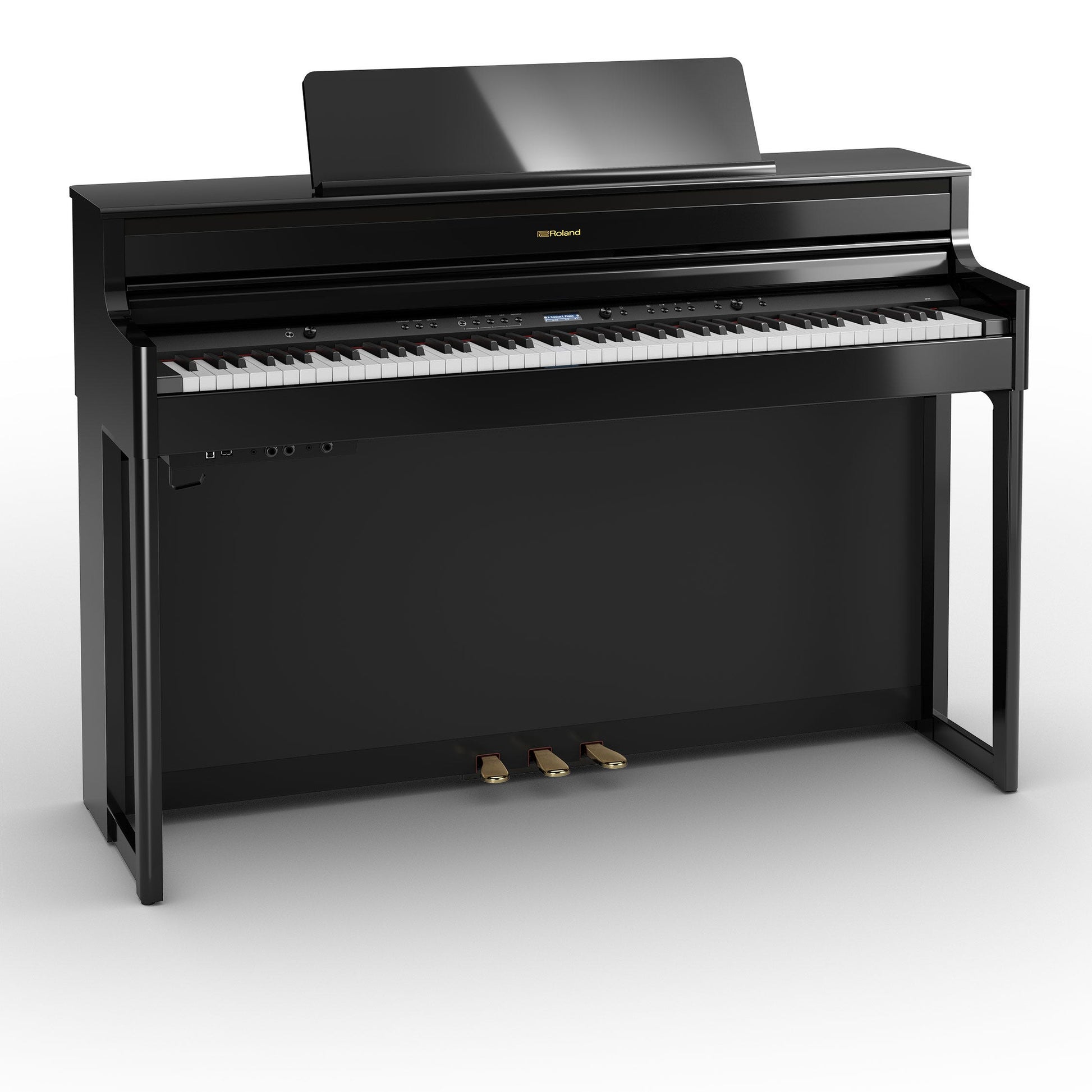 Roland HP704 SuperNatural Digital Piano w/matching bench - Polished Ebony