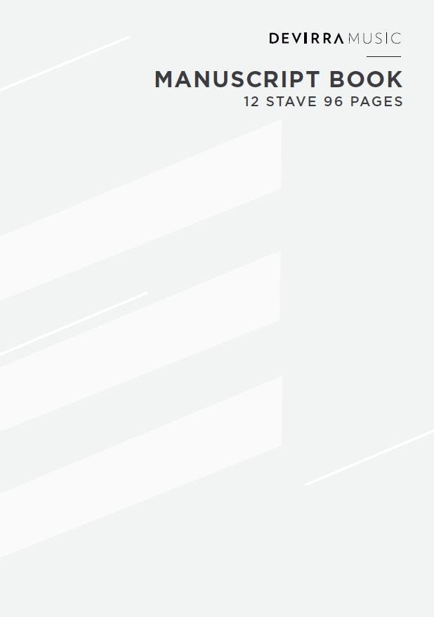 Devirra Manuscript Book 12 Stave 96 Page Spiral