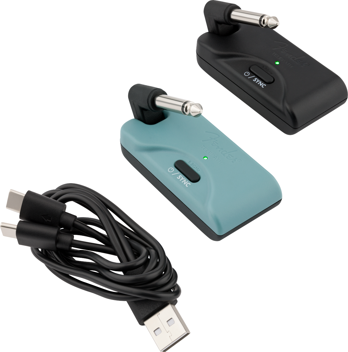 Fender Telepath Wireless System - Mystic Ice Blue and Black