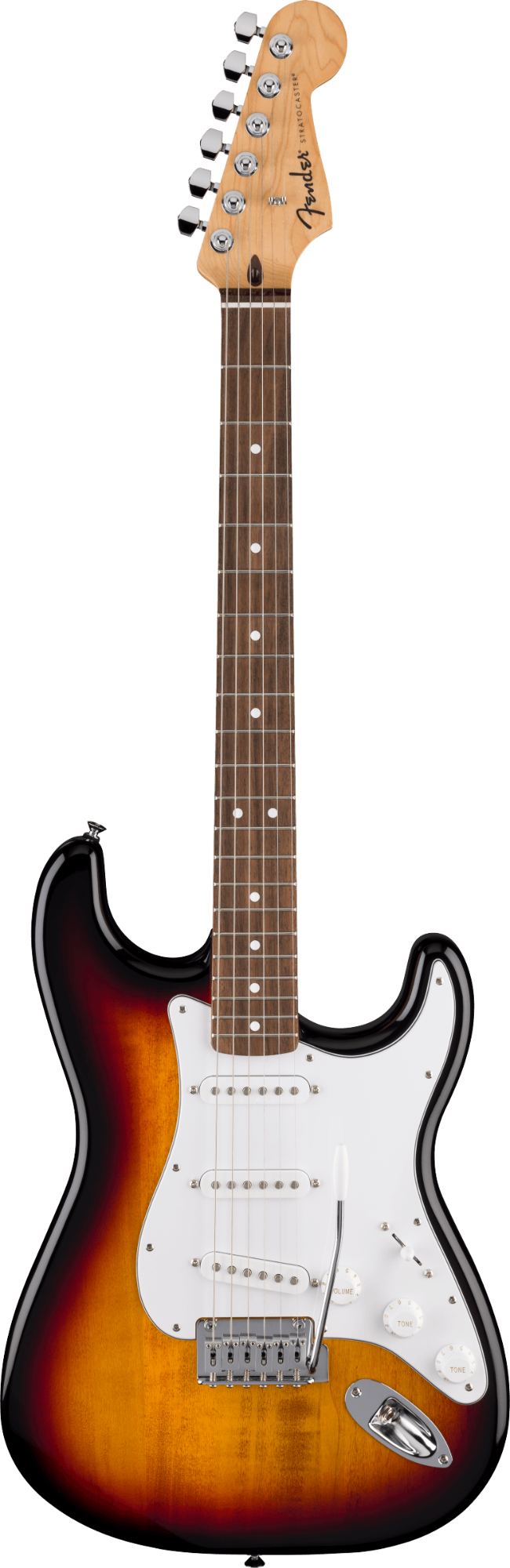 Fender Standard Stratocaster - Laurel Fingerboard - White Pickguard - 3-Color Sunburst