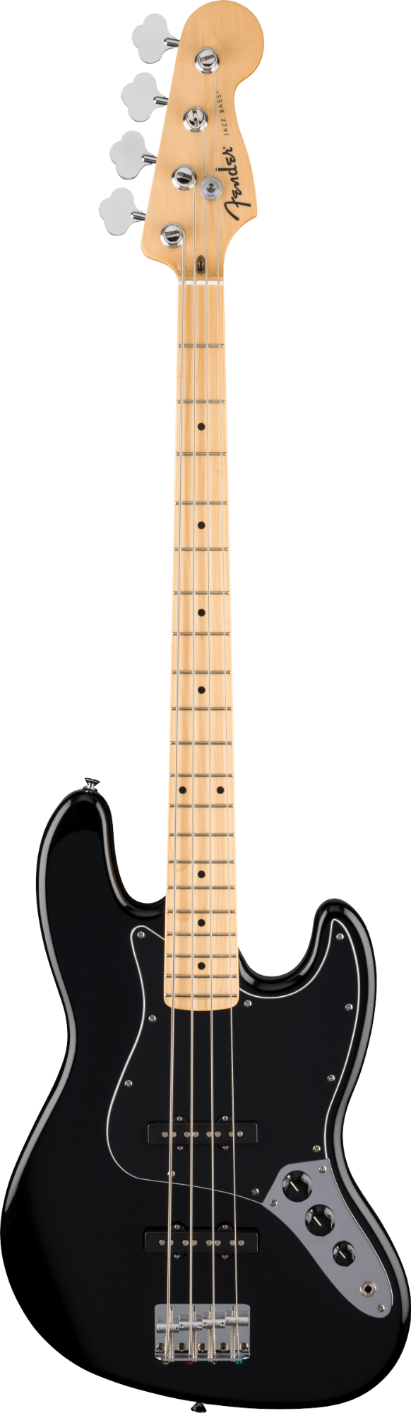 Fender Standard Jazz Bass - Maple Fingerboard - Black Pickguard - Black