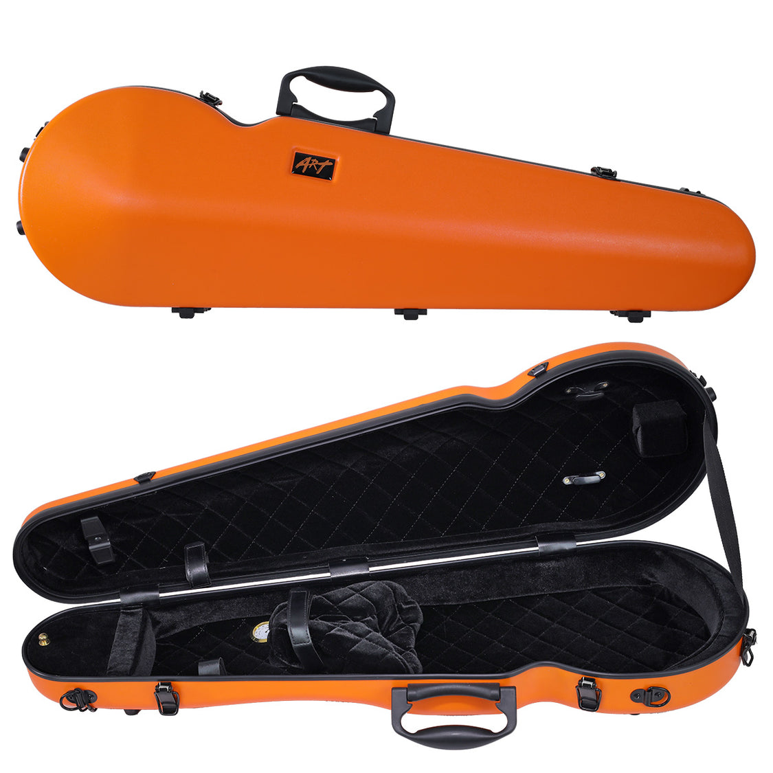 ART Shaped Violin Case 4/4-3/4 - Tangerine Orange