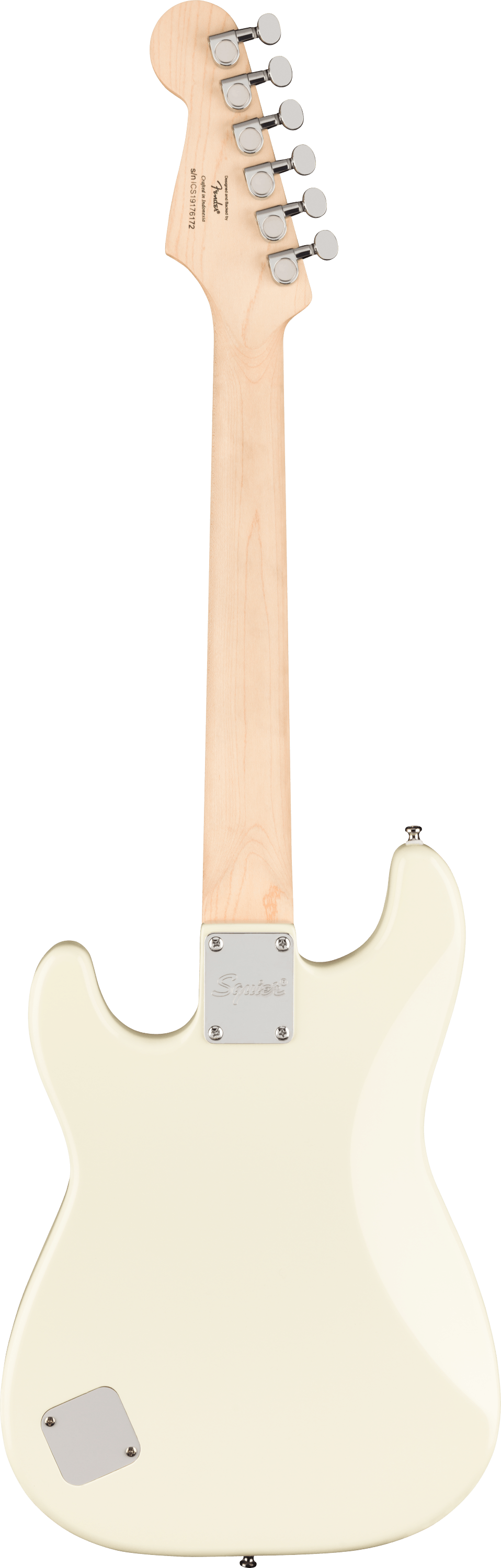 Squier FSR Mini Stratocaster - Maple Fingerboard - White Pickguard - Olympic White
