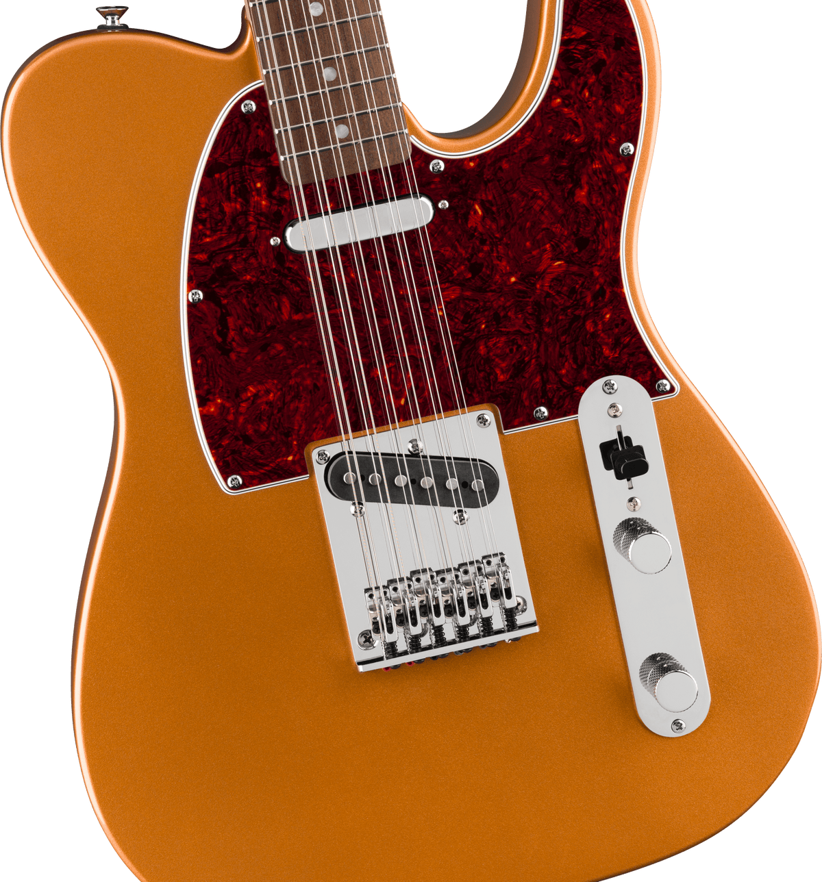 Squier Paranormal Troy Van Leeuwen Telecaster XII - Laurel Fingerboard - Tortoiseshell Pickguard - Copper