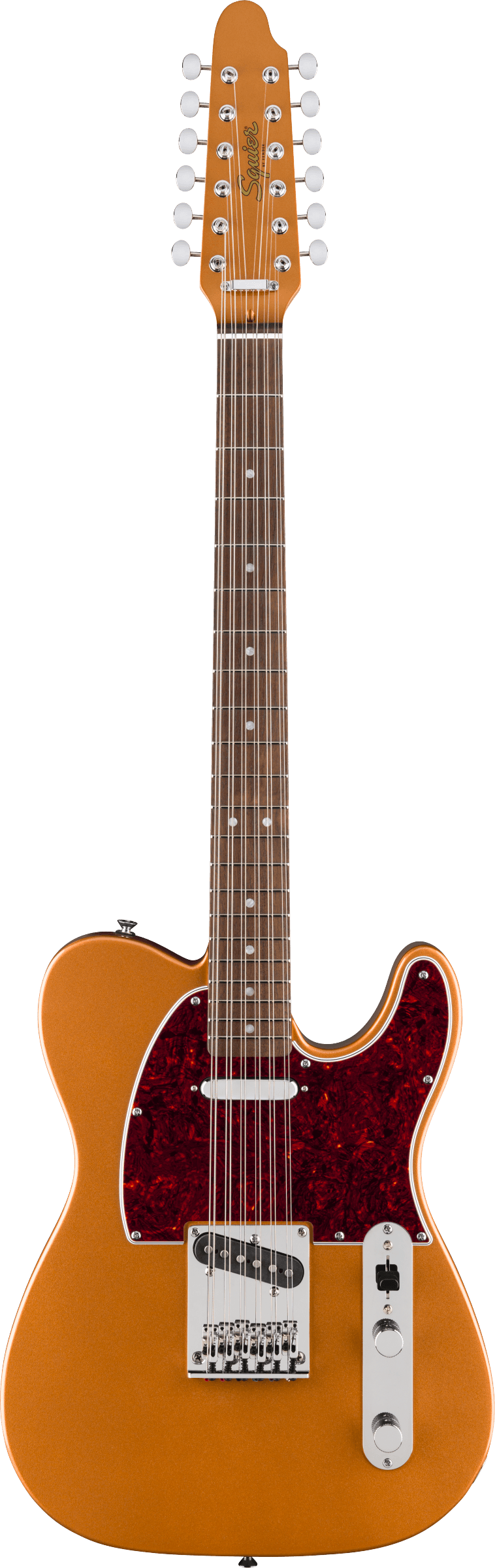 Squier Paranormal Troy Van Leeuwen Telecaster XII - Laurel Fingerboard - Tortoiseshell Pickguard - Copper