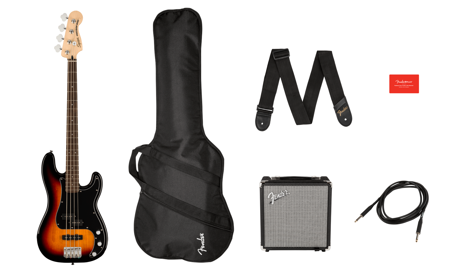 Squier Affinity Series Precision Bass PJ Package - 3-Tone Sunburst