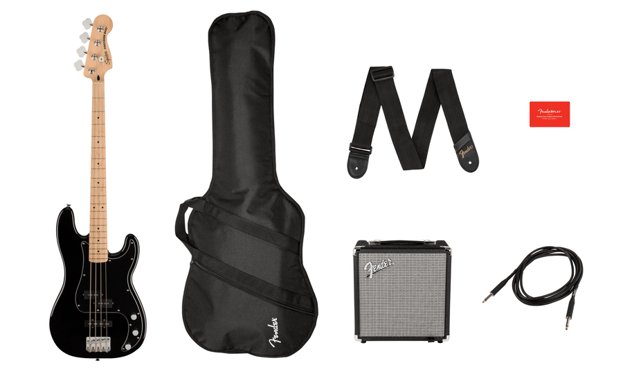 Squier Affinity Series Precision Bass PJ Package - Black MN