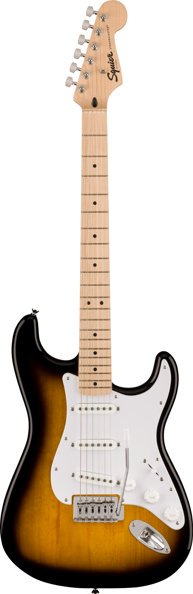 Squier Sonic Stratocaster - Maple Fingerboard - White Pickguard - 2-Color Sunburst