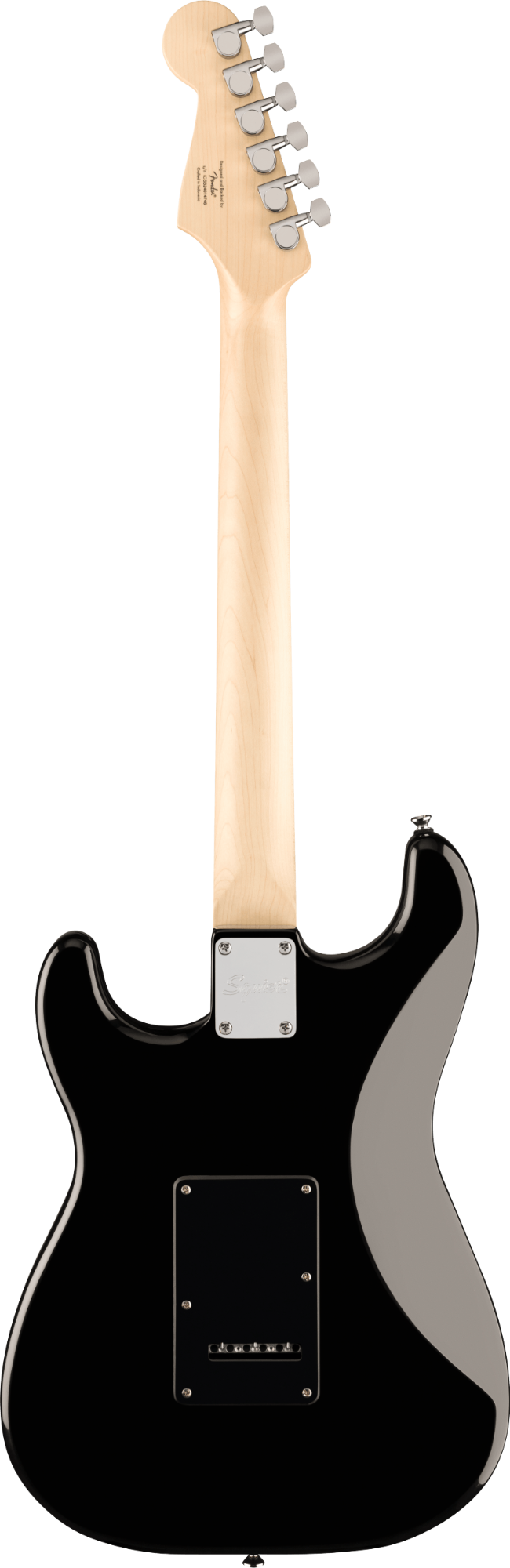 Squier FSR Sonic Stratocaster - Maple Fingerboard - Black Pickguard - White Plastic Parts - Black