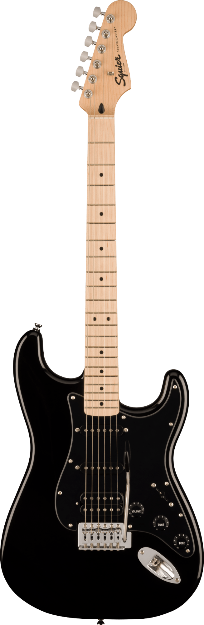 Squier Sonic Stratocaster HSS - Maple Fingerboard - Black Pickguard - Black