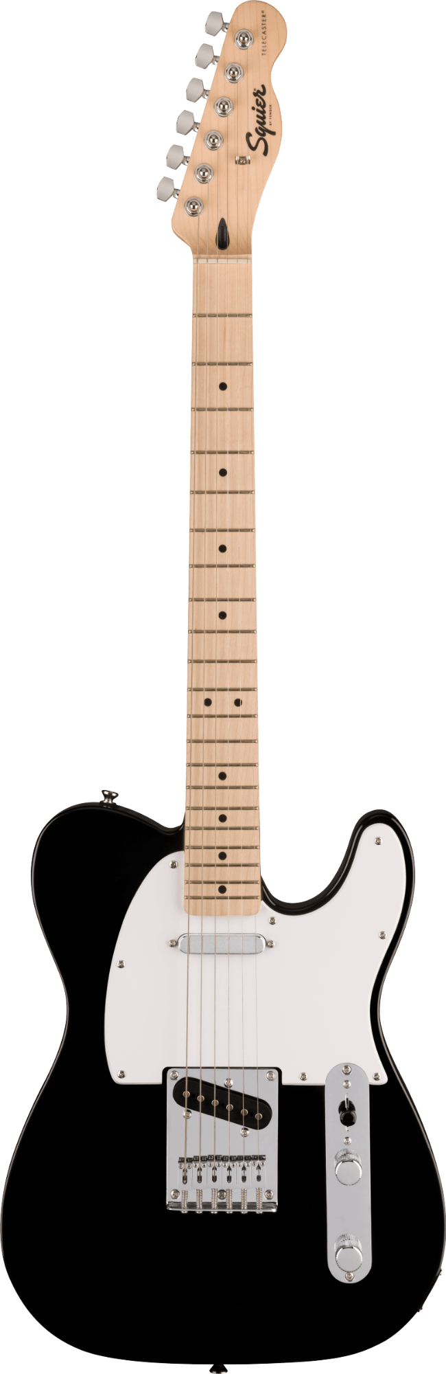 Squier Sonic Telecaster - Maple Fingerboard - White Pickguard - Black