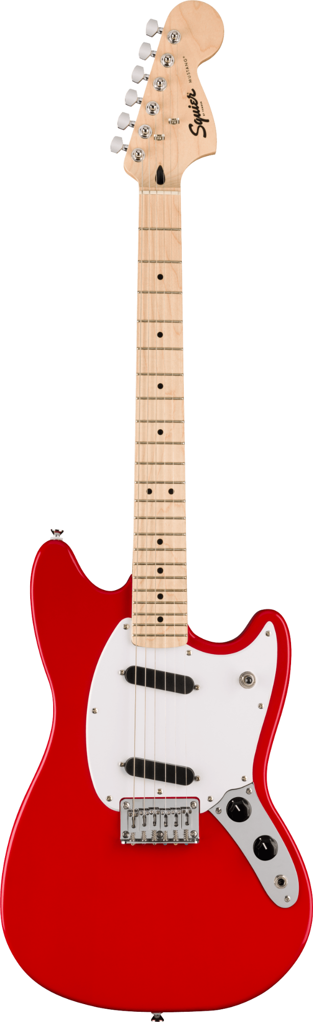 Squier Sonic Mustang - Maple Fingerboard - White Pickguard - Torino Red