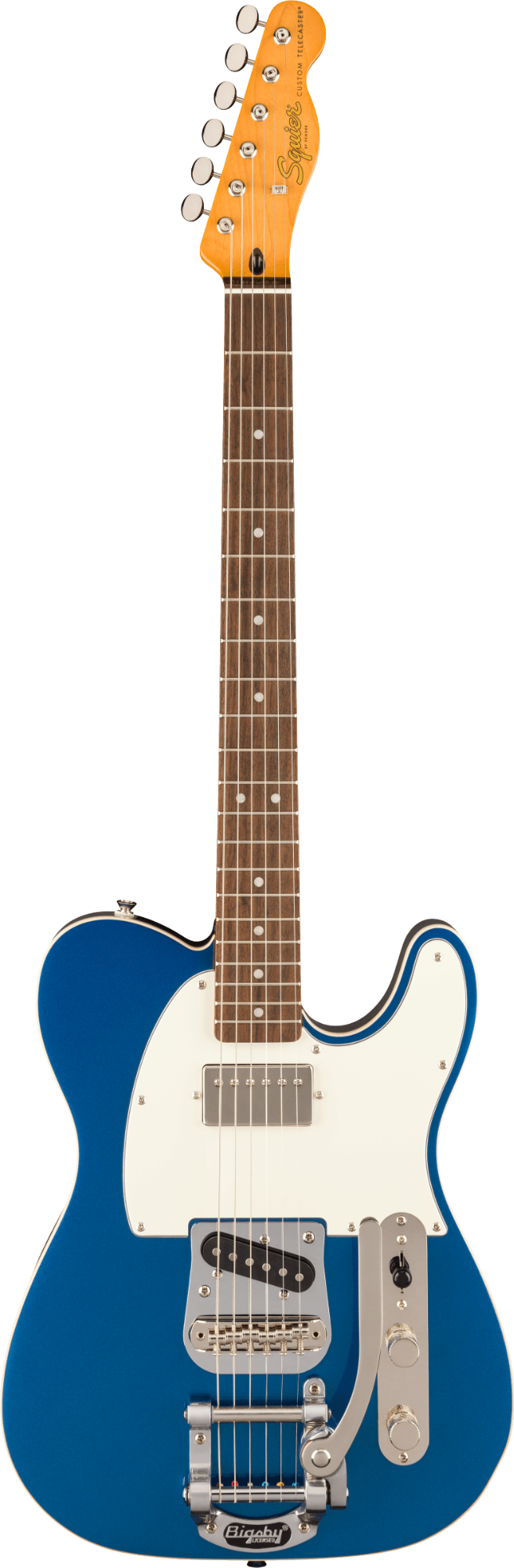Squier Classic Vibe Custom Telecaster SH with Bigsby - Parchment Pickguard - Lake Placid Blue