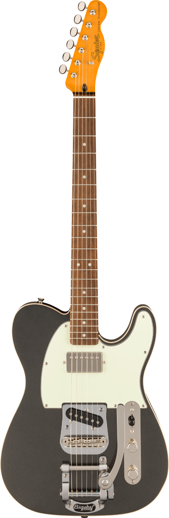 Squier FSR Classic Vibe 60s Custom Telecaster SH w/Bigsby - Laurel Fingerboard - Mint Pickguard - Matching Headstock - Charcoal Frost Metallic