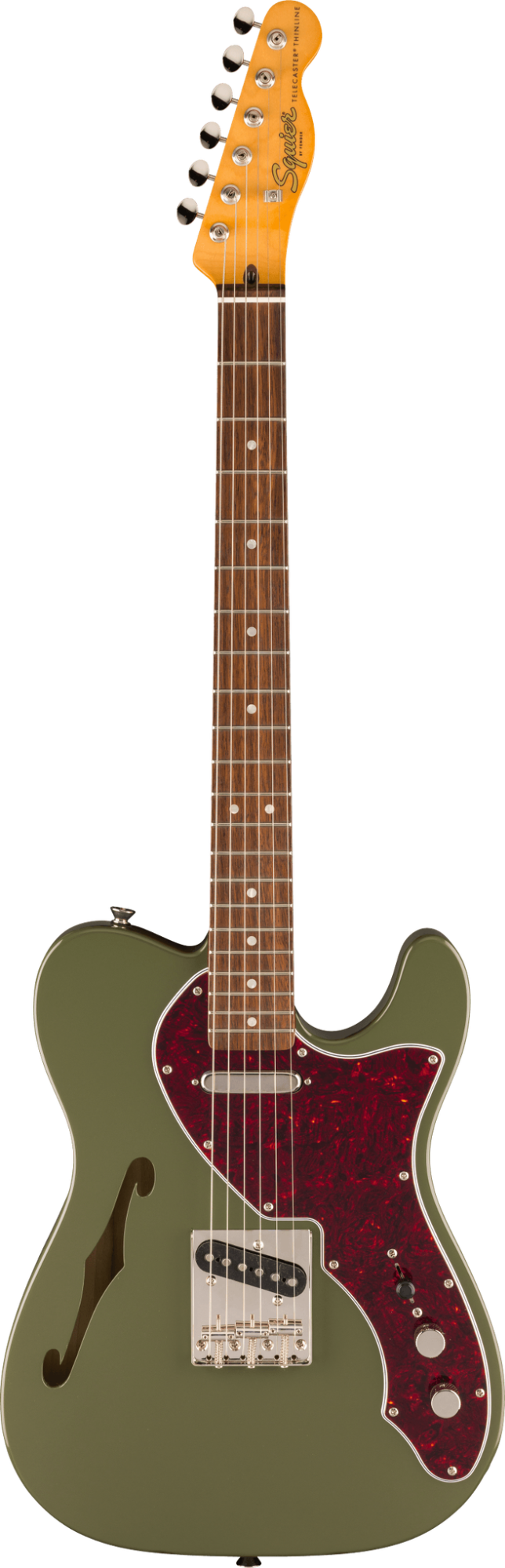 Squier FSR Classic Vibe '60s Telecaster Thinline - Laurel Fingerboard - Tortoiseshell Pickguard - Antique Olive