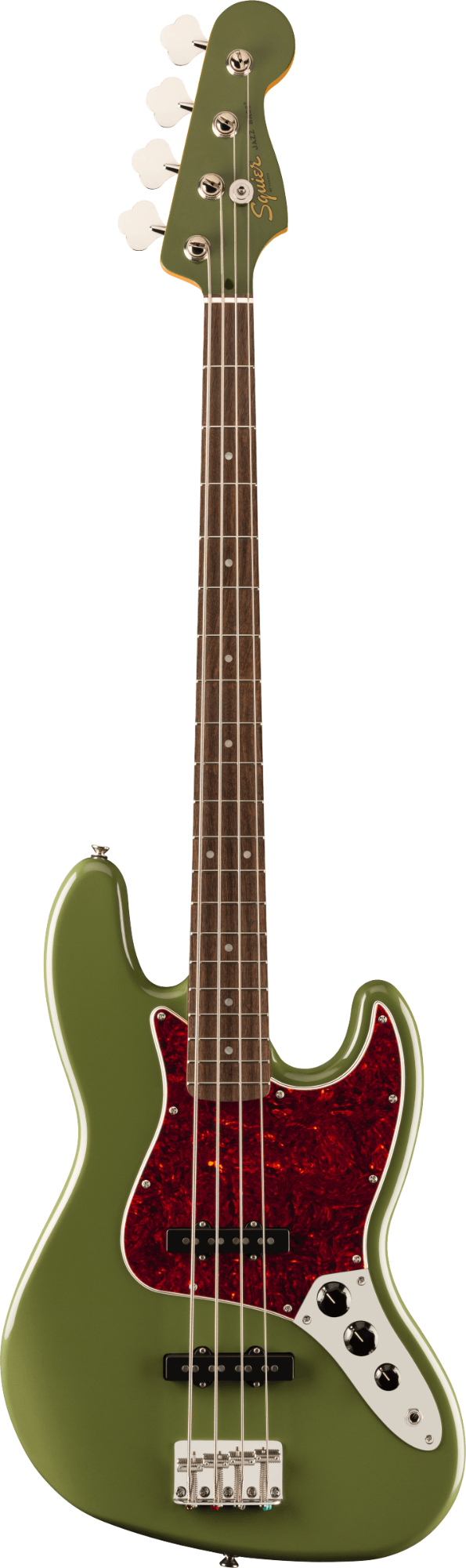 Squier FSR Classic Vibe '60s Jazz Bass - Laurel Fingerboard - Tortoiseshell Pickguard - Matching Headstock - Antique Olive