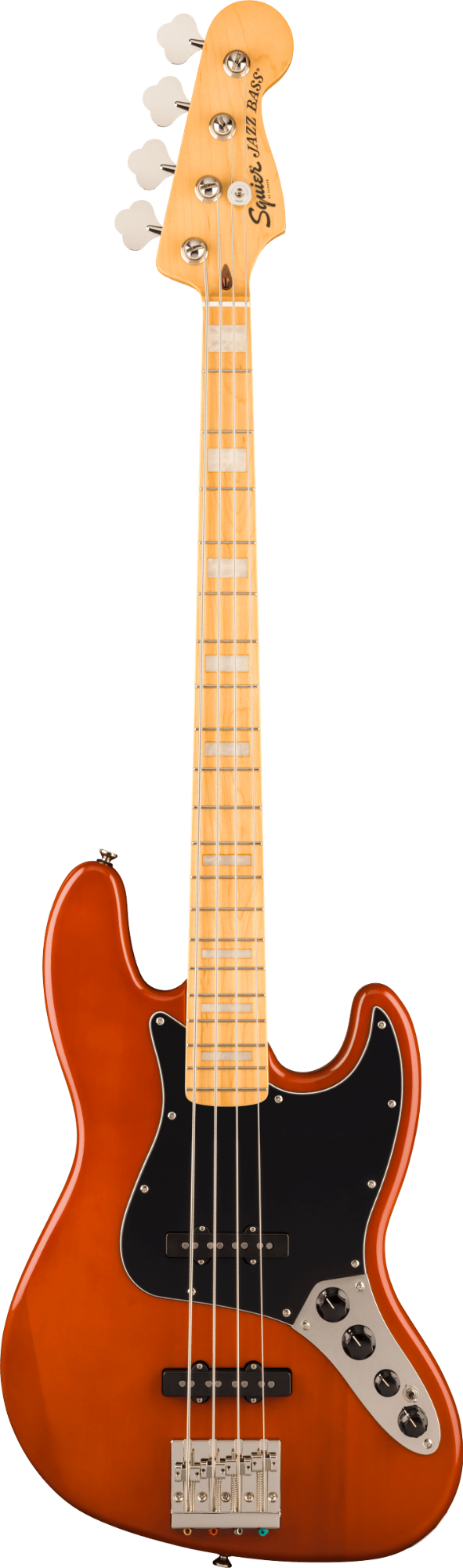 Squier Classic Vibe Active '70s Jazz Bass - Maple Fingerboard - Black Pickguard - Mocha