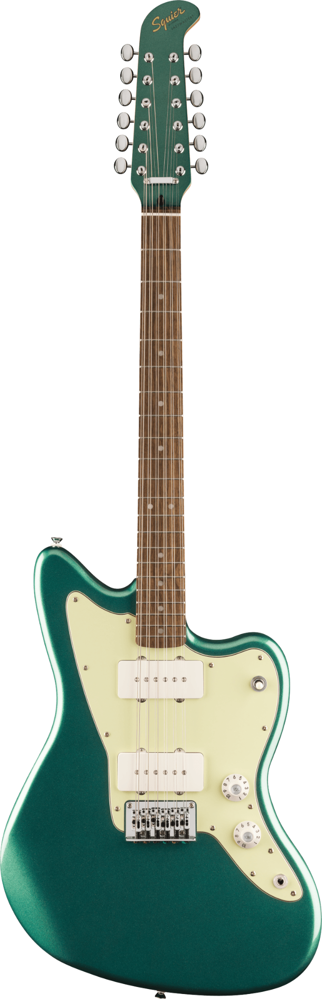 Squier FSR Paranormal Jazzmaster XII - Laurel Fingerboard - Mint Pickguard - Matching Headstock - Sherwood Green