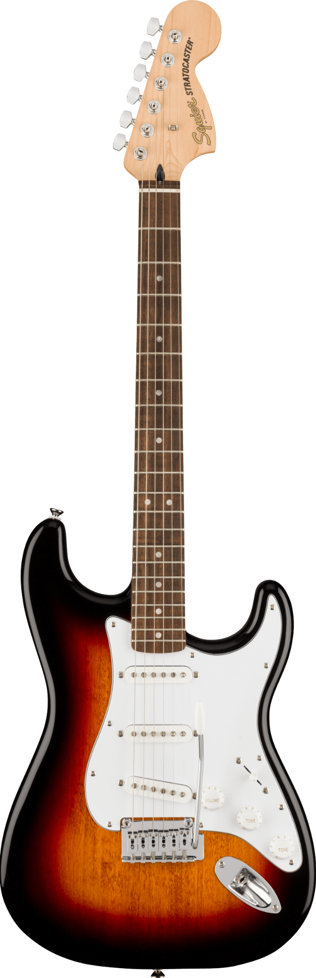 Squier Affinity Series Stratocaster - Laurel Fingerboard - White Pickguard - 3-Color Sunburst