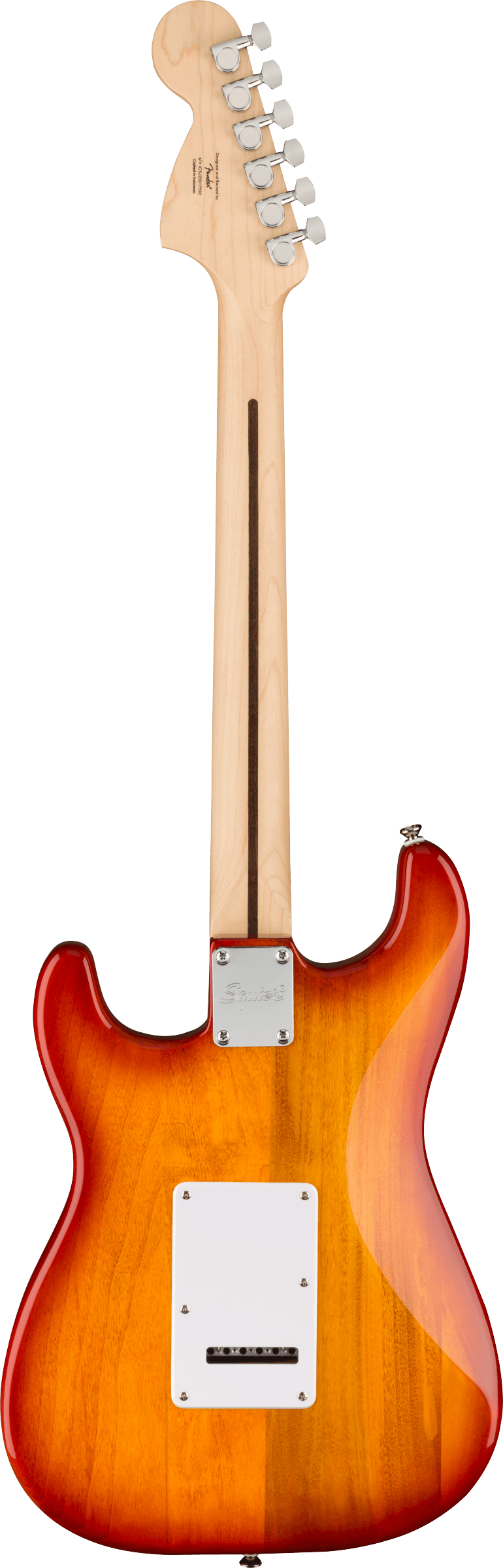 Squier Affinity Series Stratocaster FMT HSS - White Pickguard / Sienna Sunburst