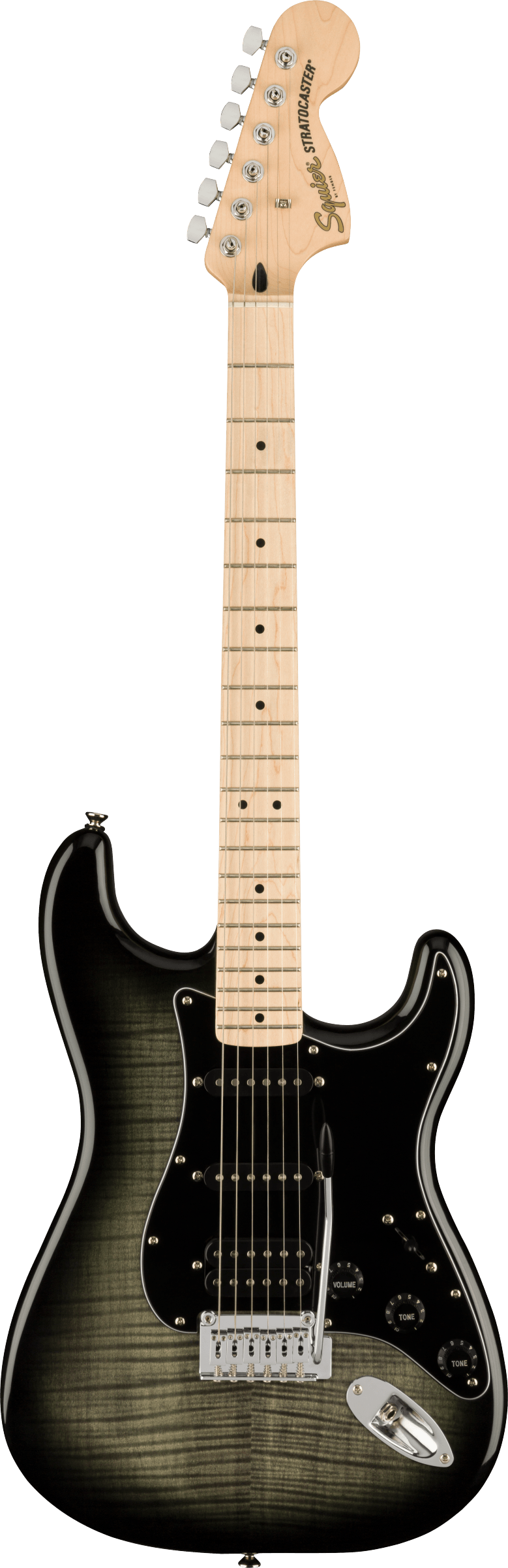 Squier Affinity Series Stratocaster FMT HSS - Black Pickguard / Black Burst
