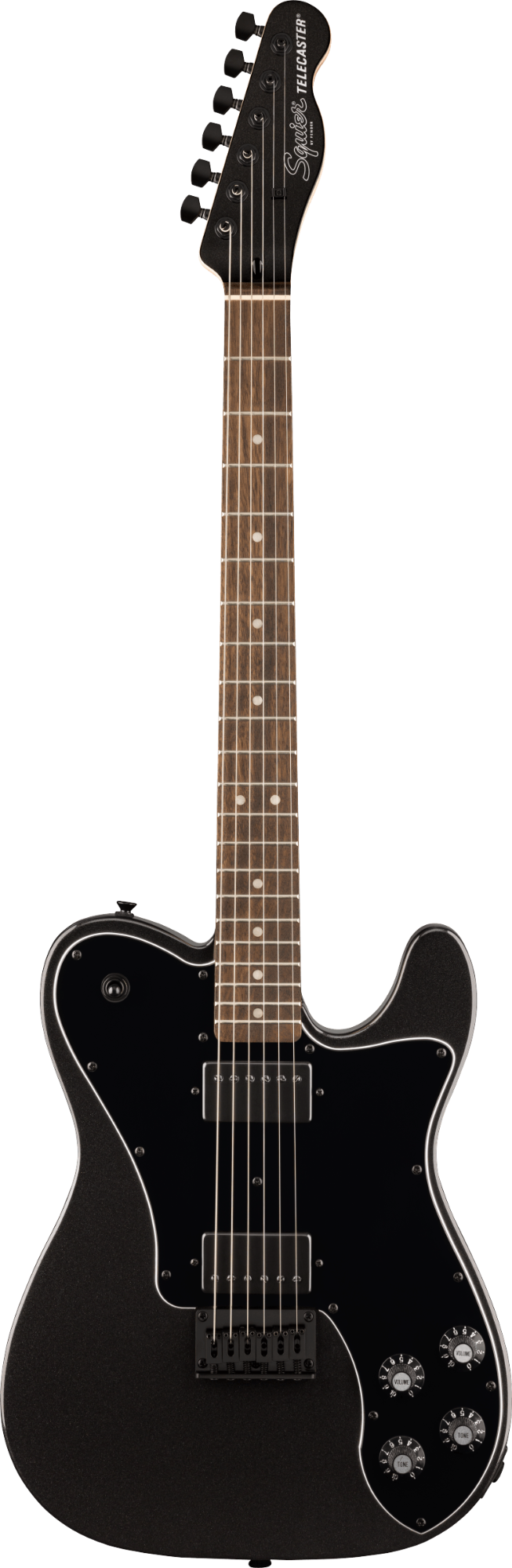 Squier FSR Affinity Series Telecaster Deluxe - Laurel Fingerboard - Black Pickguard - Black Hardware - Matching Headstock - Metallic Black