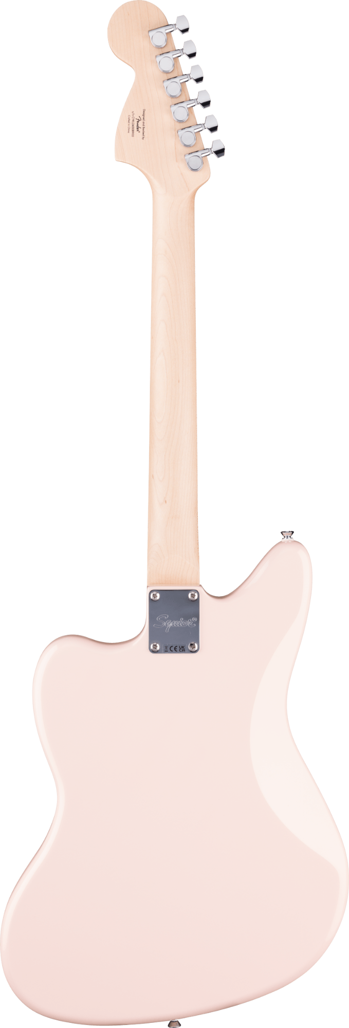 Squier FSR Affinity Series Jaguar - Laurel Fingerboard - White Pickguard - Matching Headstock - Shell Pink