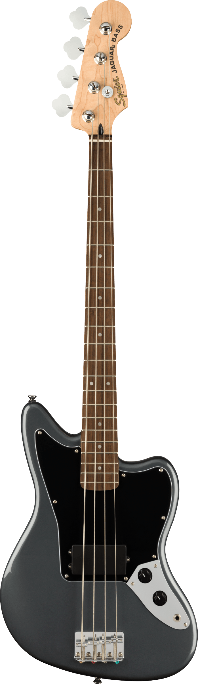 Squier Affinity Series Jaguar Bass H - Black Pickguard / Charcoal Grey Metallic