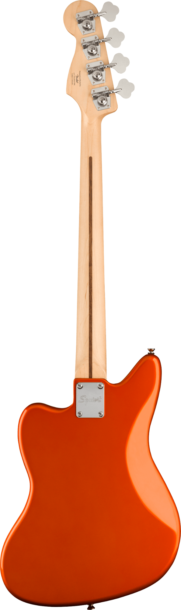 Squier FSR Affinity Series Jaguar Bass H - Laurel Fingerboard - Black Pickguard - Matching Headstock - Metallic Orange
